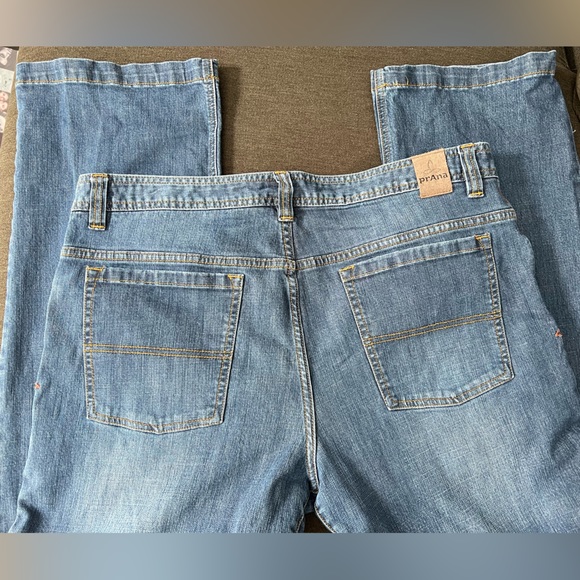 prAna mens Stretch Breathe Jeans - Men's 36W 34L EUC A409 - Picture 4 of 12